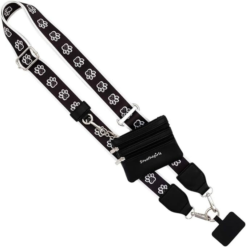 Clip & Go - Black/White Paw Tracks