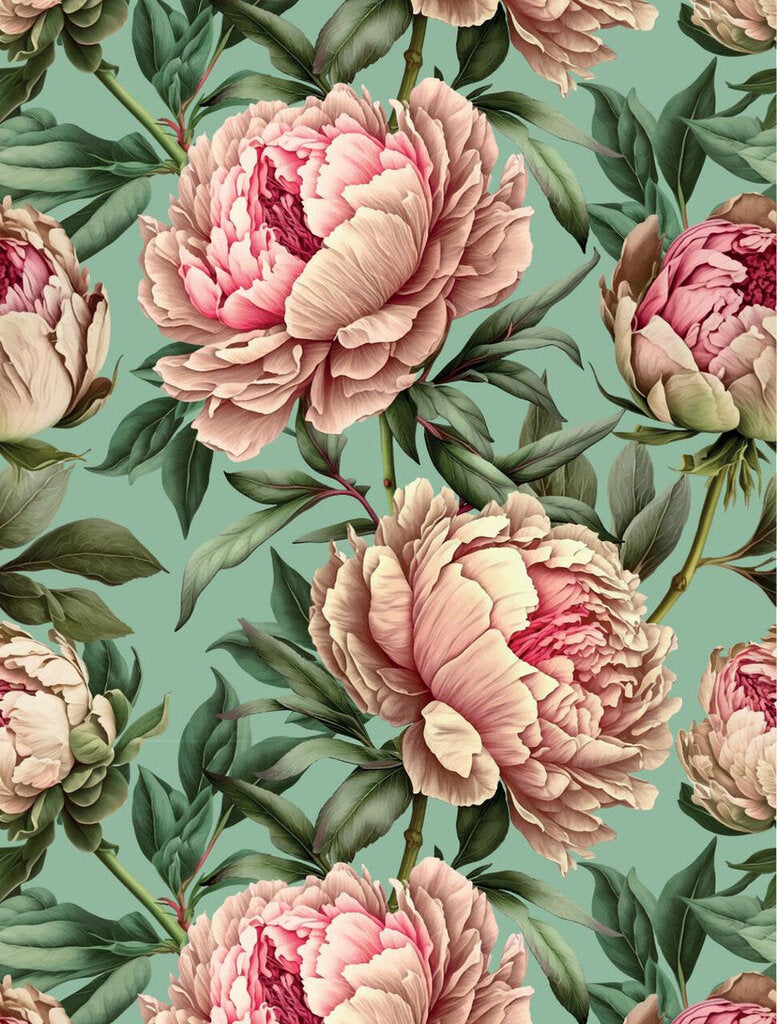 Blushing Blooms - A2 Rice Decoupage Paper
