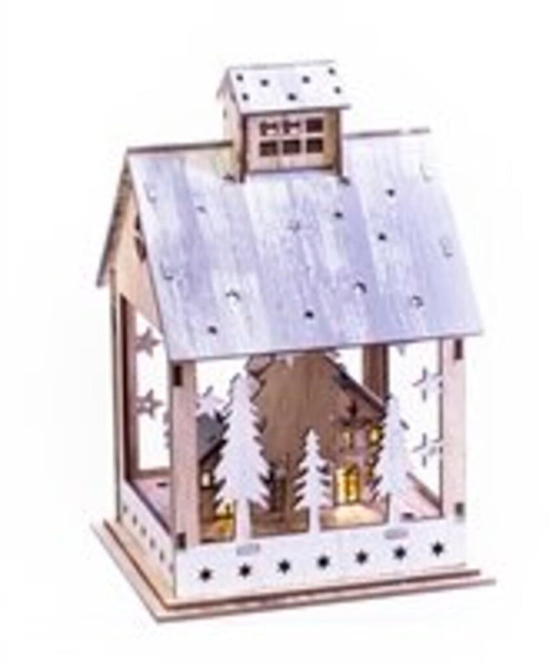 Lighted Wood House