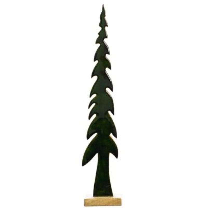 Mango Wood Tree Green Enamel Large