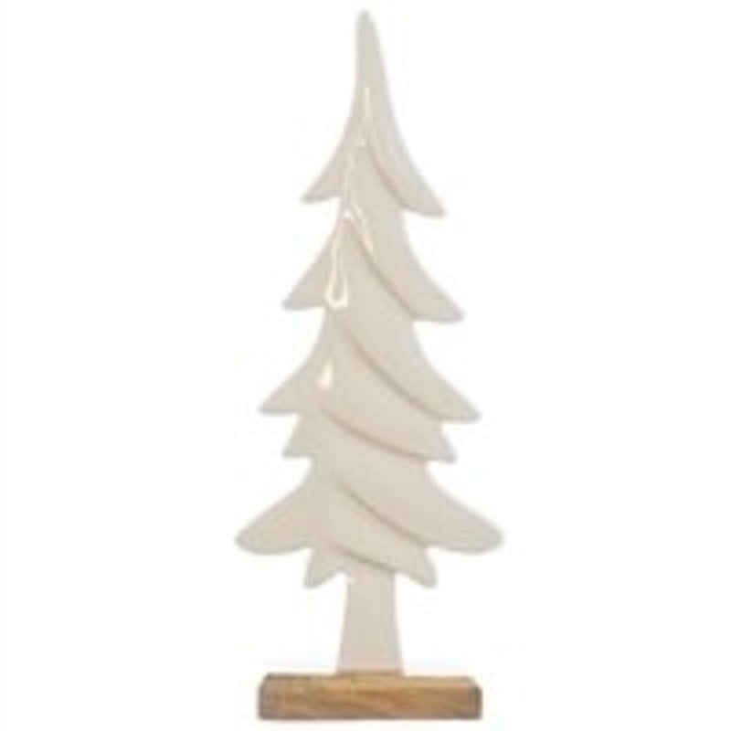 Mango Wood Tree White Enamel Small