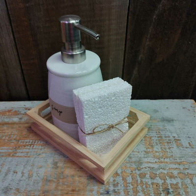 Soap/Sponge Set Stoneware