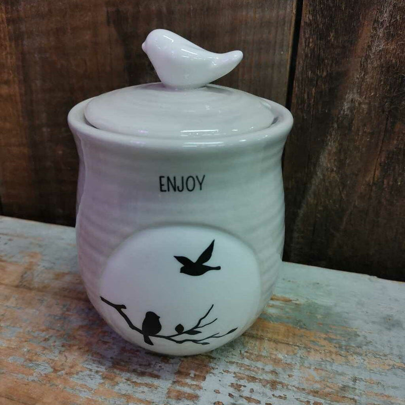 Jelly Jar w/Bird Lid