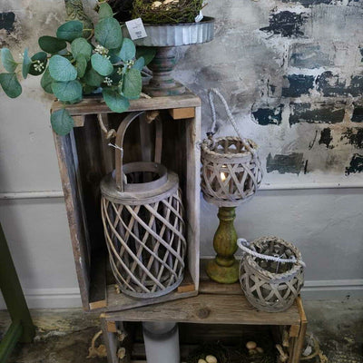 Wicker Barrel Lg
