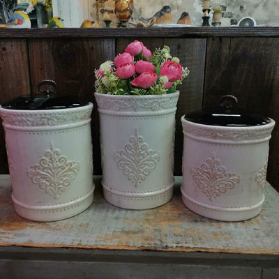 Ceramic French Country Canister Set of 3