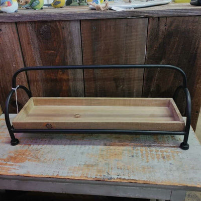 Metal Frame Wooden Trench Tray