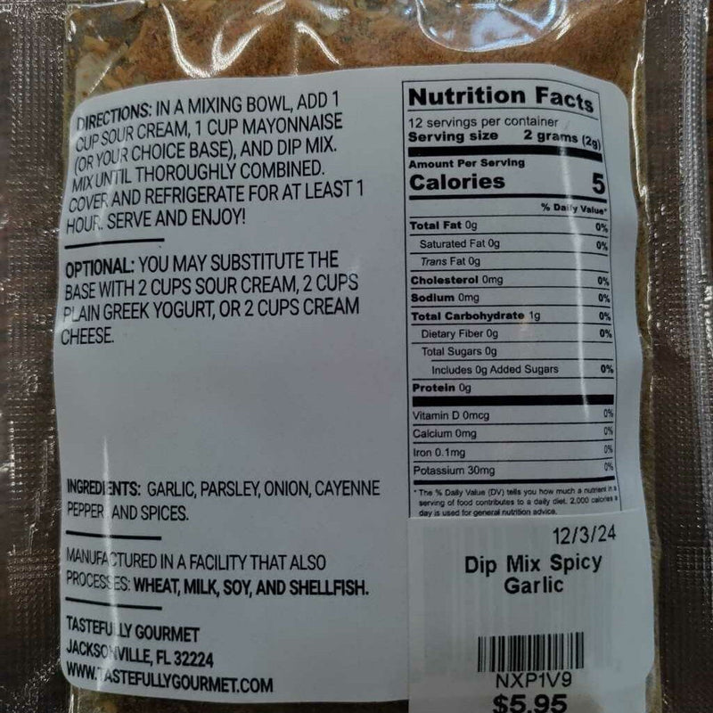 Dip Mix Spicy Garlic