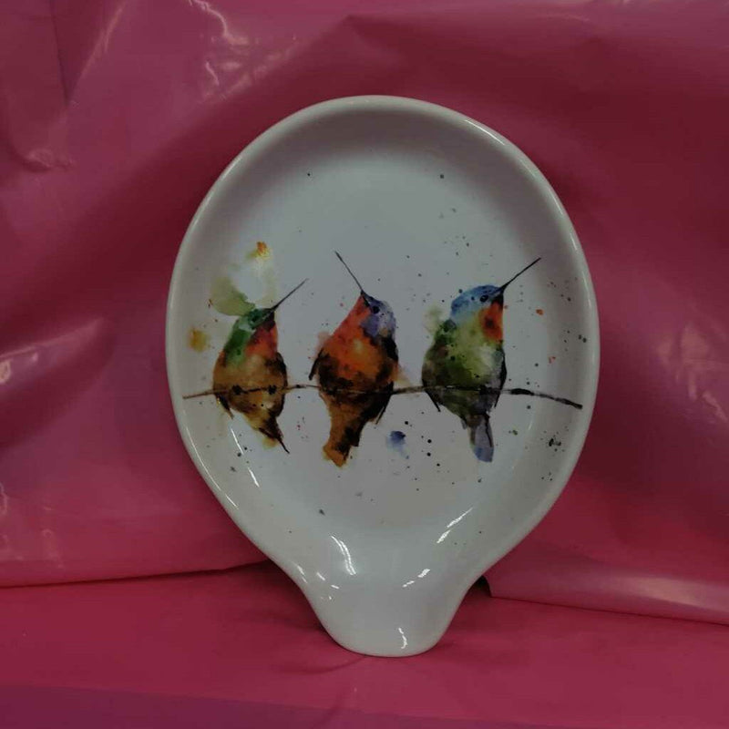 Hummers on a Wire Oval Spoon Rest