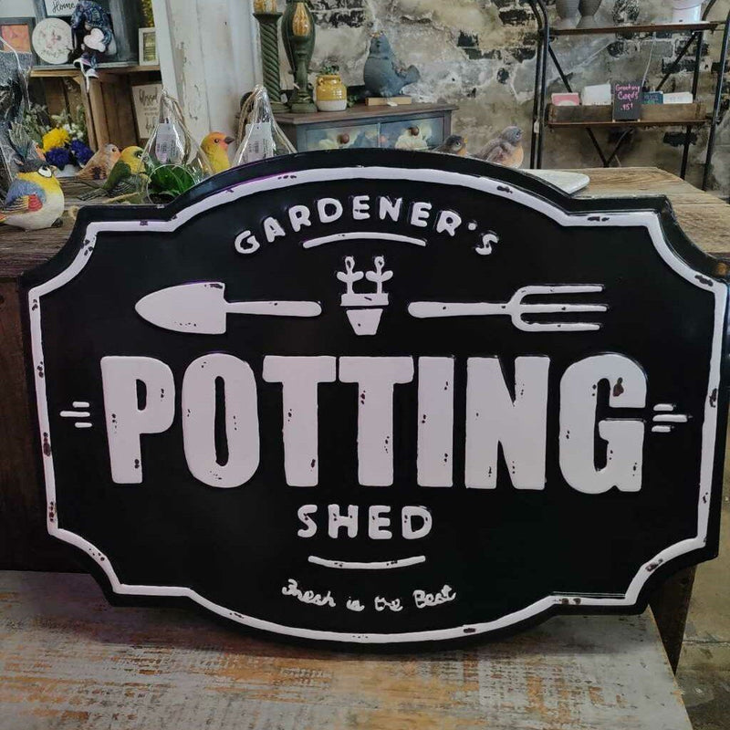 Potting Shed Enamel Sign