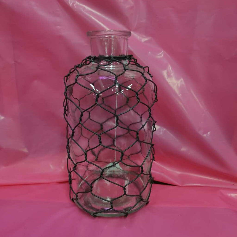 Chicken Wire Wrapped Jar