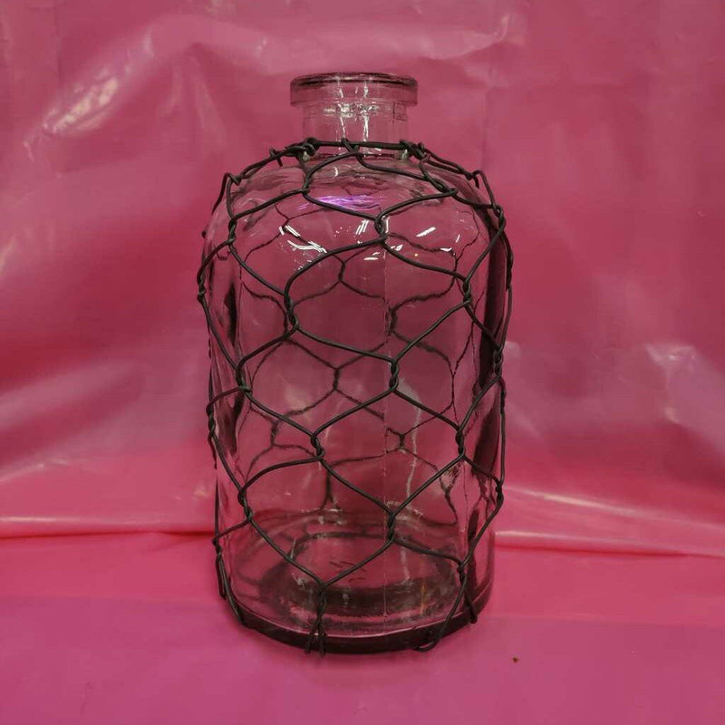Chicken Wire Wrapped Jar