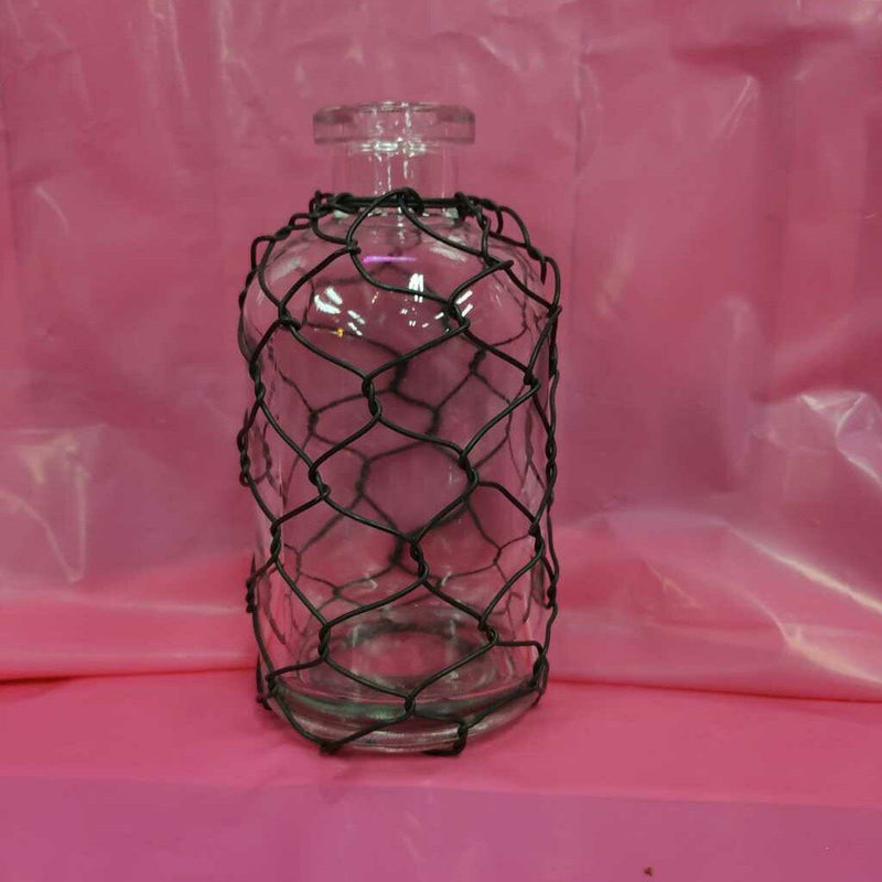 Chicken Wire Wrapped Jar