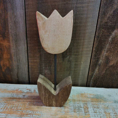 Mango Wood Tulip Coral