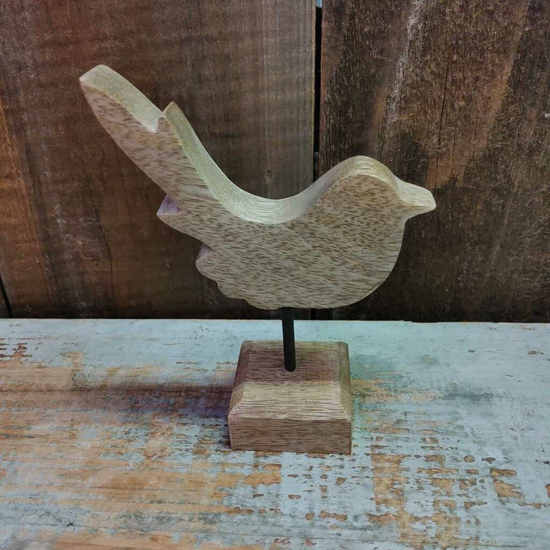 Mango Wood Bird on Base