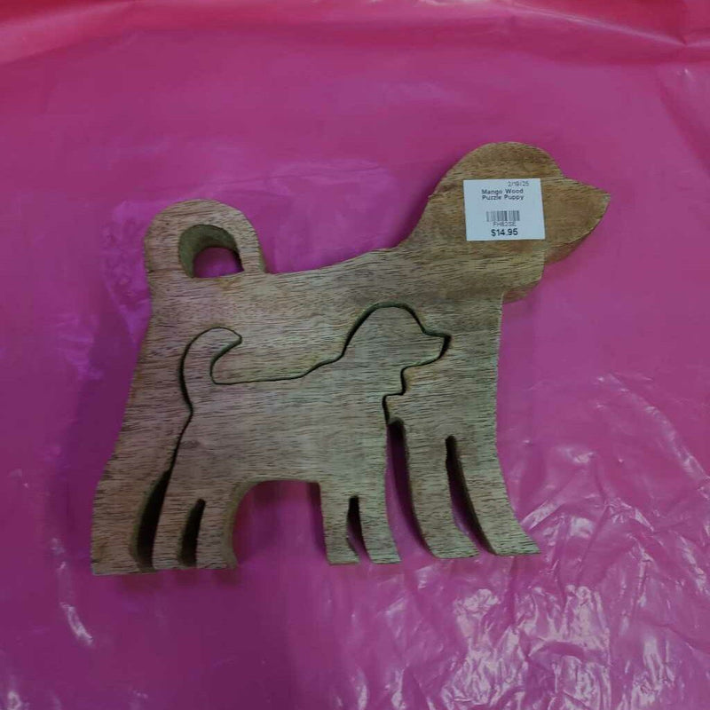 Mango Wood Puzzle Puppy