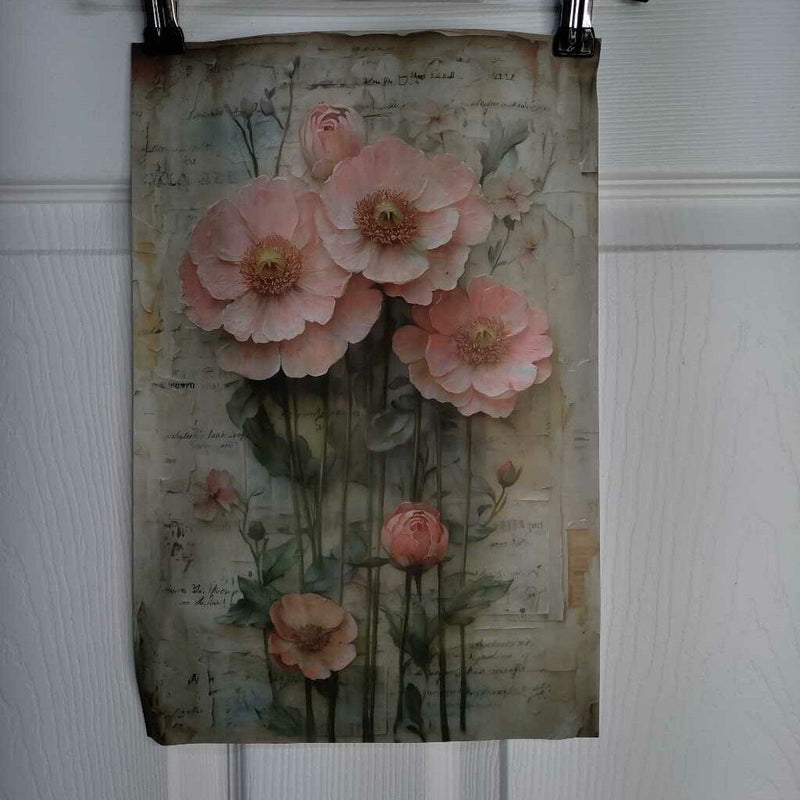 Shabby Peach Floral