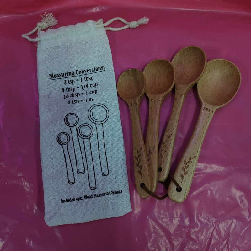 Wood Measuring Spoons Baker Gift Set