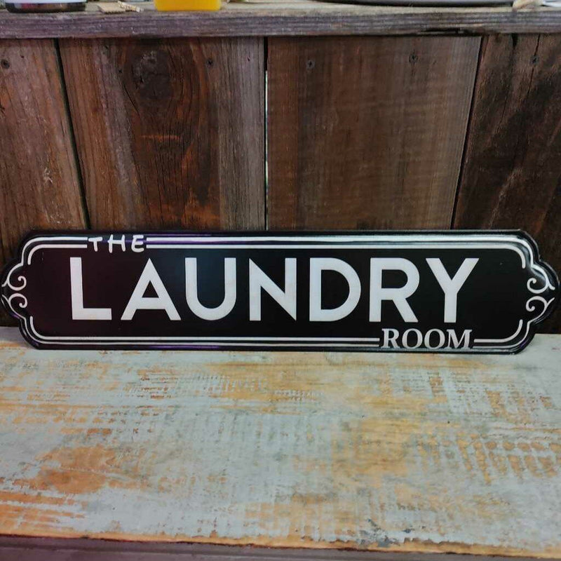 The Laundry Room Black Sign