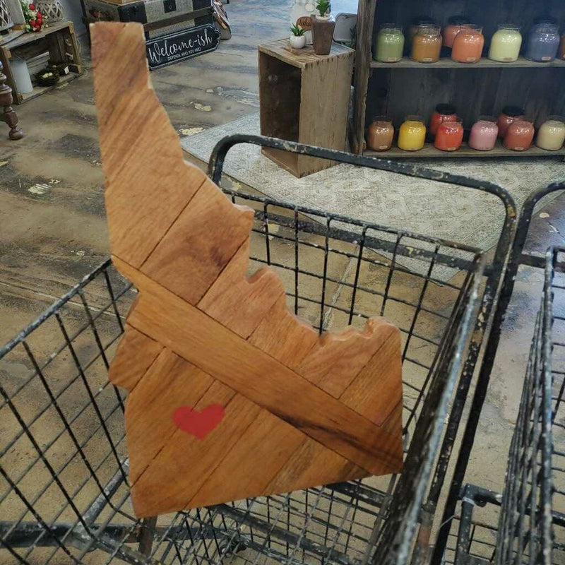 Premium Wood Idaho Cut Out Heart