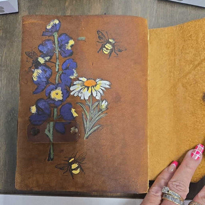 Journal Purple Delphinium Bees