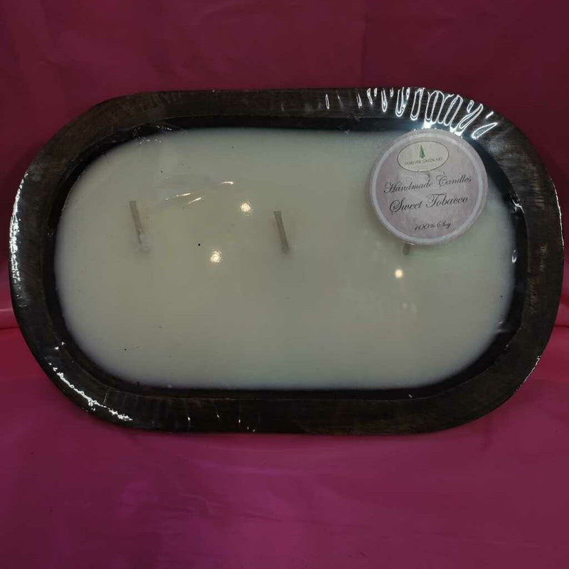 Wooden Dough Bowl Candle - Sweet Tobacco