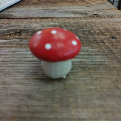 Red Mini Mushroom - Flat Cap