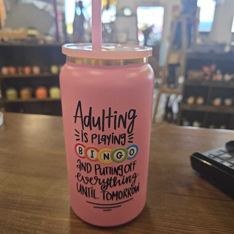 Cup Adulting Bingo Pink