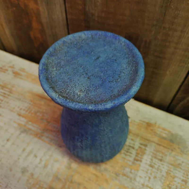 Textured Indigo Candlestick