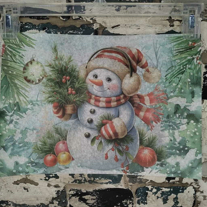 Whimsical Vintage Snowman