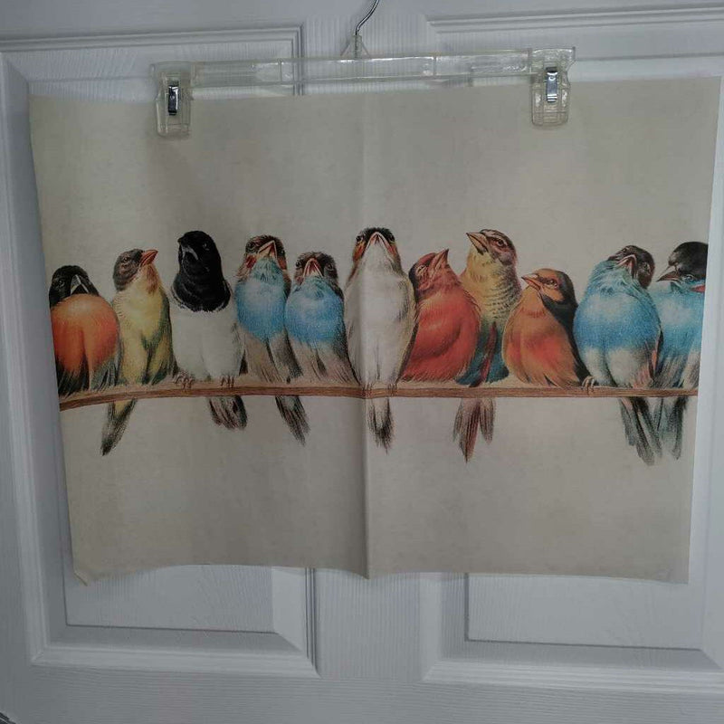Vintage Perch of Birds Watercolor