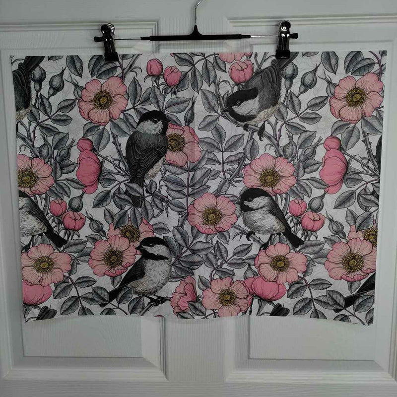 Chickadees in the Wild Rose