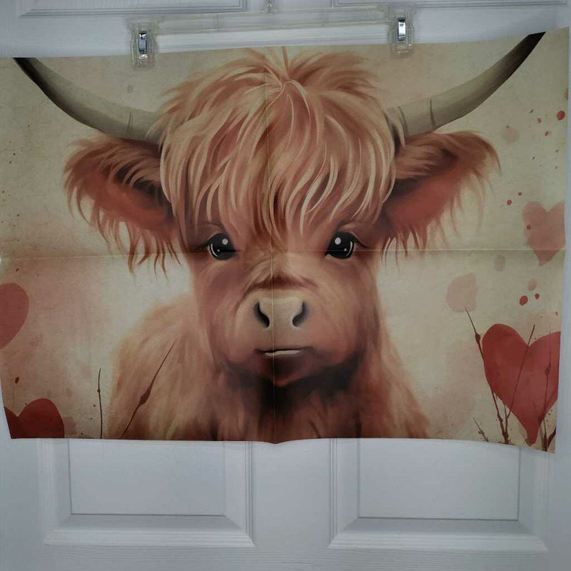 Baby Highland Cow Valentine Hearts 2
